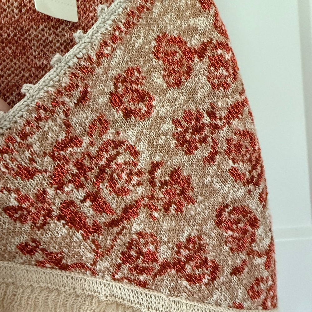 Anthropologie Orange and Cream Knit Tank - Picture 4 of 8